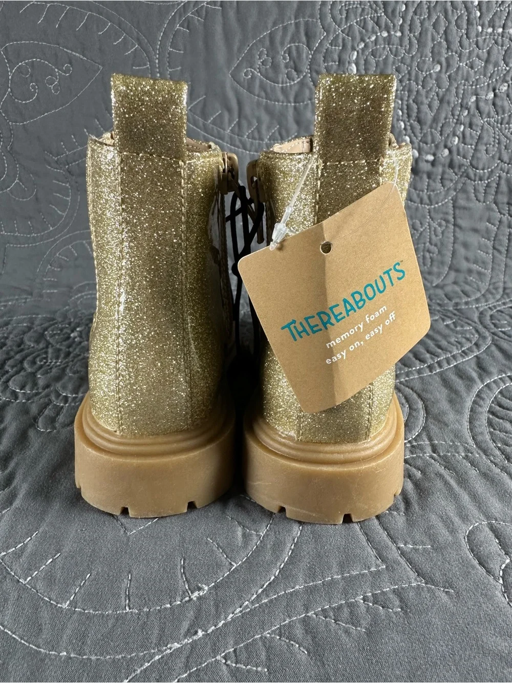 Thereabouts Toddler Girls Lil Elisa Gold Chelsea Boots NWT Size Toddler 6